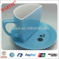 Personalized Smily Ceramic Cup And Saucer